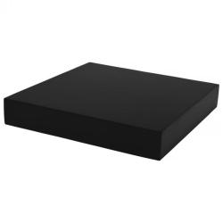 Zwevende wandplank 3,8 cm dik met onzichtbare montage zwart 23,5 x 23,5 cm