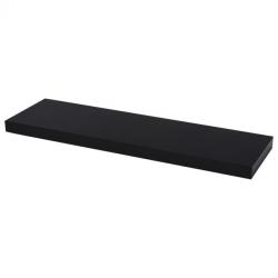 Zwevende wandplank 3,8 cm dik met onzichtbare montage zwart 80 x 23,5 cm